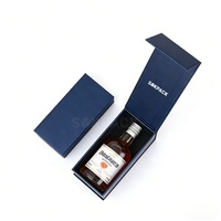 Caja de Regalo Rígida con Cierre Magnético para Botella de Licor Extranjero Individual de 50 ml, con Logotipo Impreso, Caja de Embalaje de Cartón Premium