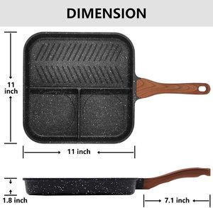 Chảo Chiên Đa Năng 3 Trong 1, Chảo Nhôm Chiên Chia Nhiều Ngăn 28Cm - Product Image 6