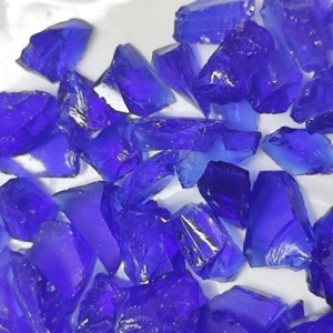 Grande roche décorative en verre broyé colorée bleu marine pour <span class=keywords><strong>baie</strong></span> <span class=keywords><strong>vitrée</strong></span> - Product Image 2