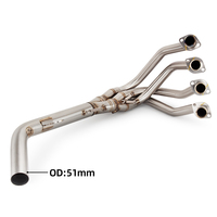 Collecteurs d'échappement ZX4RR pour Kawasaki Ninja ZX4R ZX-4R/4RR SE 2023-2026 – Kit d'échappement sport racing compatible OEM