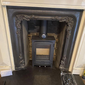 Estufa <span class=keywords><strong>de</strong></span> leña <span class=keywords><strong>de</strong></span> doble <span class=keywords><strong>puerta</strong></span> para interior, estufa <span class=keywords><strong>de</strong></span> hierro fundido <span class=keywords><strong>con</strong></span> horno para quemar madera - Product Image 6