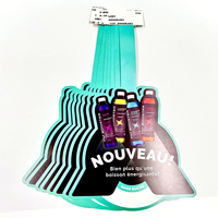 Présentoirs publicitaires personnalisés en PET étanche pour étagères, durables, pour la publicité et la promotion
