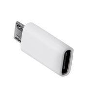 Adaptador Micro USB 5 Pines Macho a USB Tipo C Hembra Negro/Blanco para Datos y Carga con Función OTG