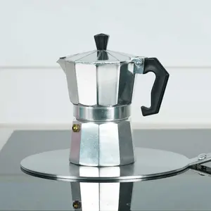 Kişiselleştirilmiş Mini kafeterya Italiana manuel klasik Stovetop Espresso kahve makinesi alüminyum Moka Pot