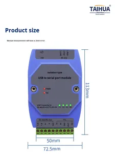 Công nghiệp cấp mạnh mẽ cô lập USB RS485/232/422/TTL bốn trong một giao tiếp cổng nối tiếp chuyển đổi điều khiển công nghiệp - Product Image 4