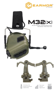 Earmor bảo vệ thính giác earmuffs Pickup điện tử giảm tiếng ồn thông tin liên lạc chiến thuật tai nghe Mũ bảo hiểm đường sắt Bộ chuyển đổi - Product Image 6