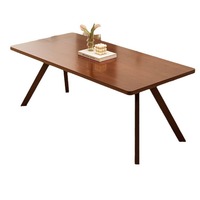 Ensemble de table et de chaises de salle à manger en bois massif moderne, mobilier de salle à manger minimaliste nordique