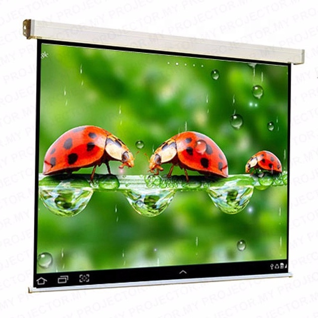 Matt White Electric Motorized 100''  Alr Projector Screen Ust Motorized Smart Control  Projection Screen
