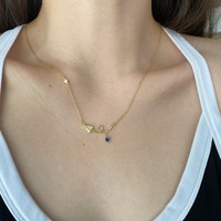 Dylam Sans ternissure Plaqué Or Mignon Papier Avion Pendentif Cristal Bijoux Cadeau Colliers pour Femmes Filles