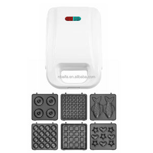 Aifa เครื่องปิ้งขนมปังสำหรับอาหารเช้าถอดออกได้, ใหม่ย่าง Panini ย่างแบบไม่ติดหนึ่งชิ้นเครื่องทำโดนัท6ชิ้น - Product Image 3