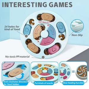 Bol interactif anti-glouton pour chiens et chats : stimulation mentale et contrôle des portions pour prévenir le gonflement et l'hyperalimentation - Product Image 2