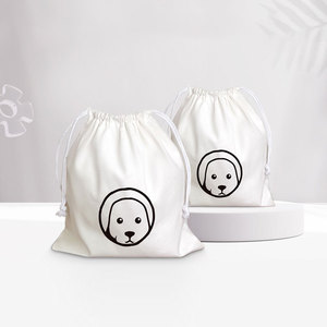 Sac à poussière en toile de coton imprimé avec logo personnalisé, recyclable, de haute qualité, pour emballage de bijoux, avec cordon de serrage - Product Image 2