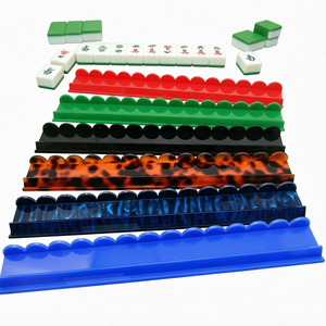 Support de tuiles de mahjong américain en acrylique, poussoir magnétique durable, 17,5 pouces, 20 pouces, pour 4 joueurs - Product Image 1