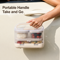ANYA 2026 – Ensemble de boîtes repas en verre borosilicate haute résistance, hermétiques, résistantes à la chaleur, avec compartiments, pour la rentrée scolaire, compatibles lave-vaisselle