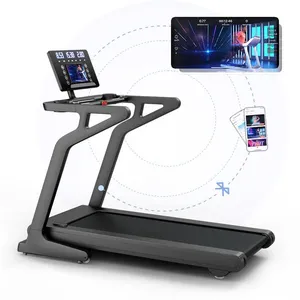 Mesin treadmill lari bluetooth elektrik kebugaran penggunaan di rumah mesin treadmill miring dapat dilipat komersial baru gym