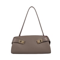 Sac à main de luxe minimaliste personnalisé, nouveau, en cuir véritable, grande capacité, simple, pour les trajets quotidiens, sac à bandoulière tendance pour femmes