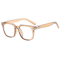 Edición coreana rectángulo único de gran tamaño Bloqueo de luz azul y antirreflejo claro hombres mujeres gafas cuadradas marco óptico