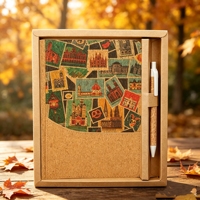 Carnets en bois naturel écologiques, stylos en liège, boîtes cadeaux, parfait pour les cadeaux d'entreprise, fournitures scolaires, cadeaux de Pâques