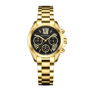 Reloj de cuarzo para mujer, moderno, cronógrafo multifunción de seis manecillas, con correa de acero inoxidable, resistente al agua y con calendario. - Product Image 5