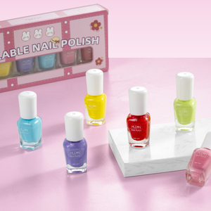 Esmalte de <span class=keywords><strong>Uñas</strong></span> KUDAN para Niños, 6 Piezas, Esmalte de <span class=keywords><strong>Uñas</strong></span> Soluble en Agua, Ecológico, Seguro para la <span class=keywords><strong>Piel</strong></span>, Desprendible, de Secado Rápido, Vibrante y Bonito - Product Image 6