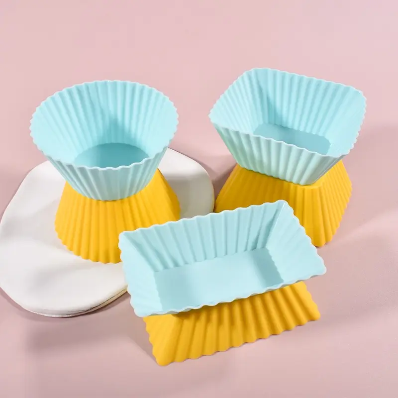 Haute qualité plus épais 10g personnalisé Silicone Cupcake Muffin moules de cuisson fleur papillon nouvelles formes sans BPA tasses moules pour la cuisson