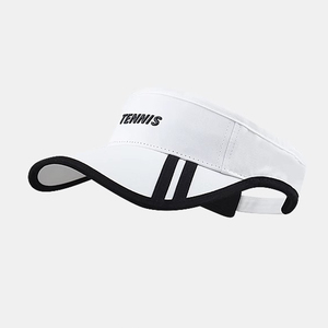 Casquette à visière de <span class=keywords><strong>tennis</strong></span> en caoutchouc rehaussé avec logo personnalisé du fabricant Visière légère à séchage rapide pour hommes et femmes - Product Image 4