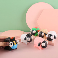 Jouet Squishy Mouton Amusant à Yeux Saillants, en Vinyle, Anti-Stress, Fidget, Dessin Animé, Vente en Gros, Cadeau de Fête