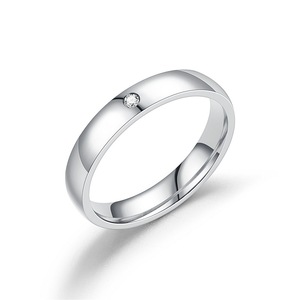 4mm <span class=keywords><strong>Anime</strong></span> Cosplay anello uomo donna amante coppia promessa anelli gioielli in acciaio inox zircone anelli per fidanzamento matrimonio - Product Image 3