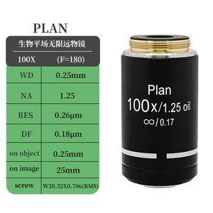 Olympus Biological Microscopes用カスタマイズ可能なブラックアクロマティックインフィニティ対物レンズ - Product Image 6