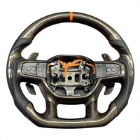 Volant en fibre de carbone personnalisé avec emplacements pour palettes de changement de vitesse pour accessoires Dodge Ram 1500 2500 TRX Limited