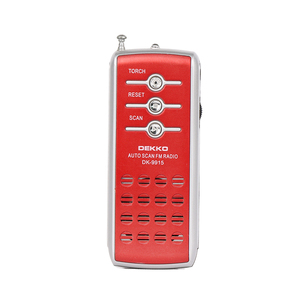 <span class=keywords><strong>Radio</strong></span> FM miniature portable avec 2 piles AA, haut-parleur intégré, lampe de poche, plage FM 88-108 MHz, design en plastique - Product Image 4
