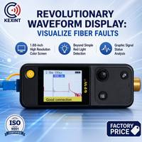 Localisateur Visuel de Défauts Portable Kexint FWV-100 avec Écran Couleur de Forme d'Onde de 1,88 pouces, Testeur de Fibre Optique VFL & IVFL à Double Port SC 20 km