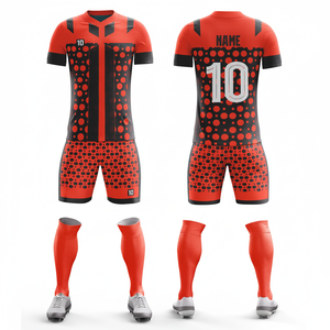 Ensemble de maillot de football en polyester à sublimation personnalisée pour homme Short de sport classique avec impression du nom Maillot d'uniforme d'équipe - Product Image 1
