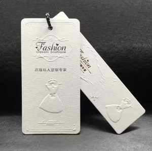 Dropshipping moda en relieve Swing etiquetas de papel de lujo mate LOGO etiquetas colgantes ropa etiqueta colgante personalizada para marca de ropa - Product Image 2