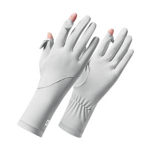 Gants d'été mi-longs en soie glacée pour femmes, personnalisables, vente en gros directe usine, sans fermeture, fabriqués au Jiangxi, anti-UV 7A, pour l'extérieur - Product Image 3