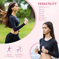 Ensemble d'haltères en céramique recouvertes de caoutchouc de 2 lb pour femmes, idéal pour l'entraînement de fitness à domicile