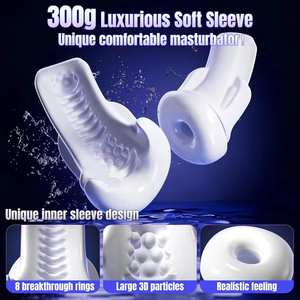 Electric Male <b>Masturbator</b>-100% Waterproof 6 Thrusting 3 Suction Functions Real Touch Feeling Customized Color Masturbation - Product Image 3