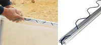 Fil de spirale en plastique Shine Tech de 2 m de long, simple couche, petite taille, pour accessoire de film de serre