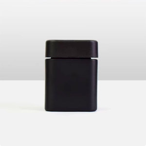 Custom Label LOGO 3.5G Glass Black Soft Touch Sealable Jar Bottle for Supplement Capsule Pill Herb Tobacco - Product Image 1