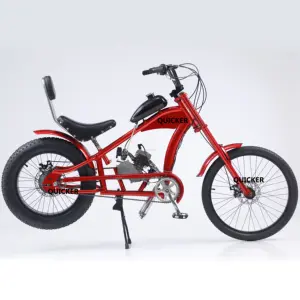 Diy Bromfiets Gas Scooter Schijfrem 2 Takt 80cc Fiets Motor Kit Chopper Fiets Motor