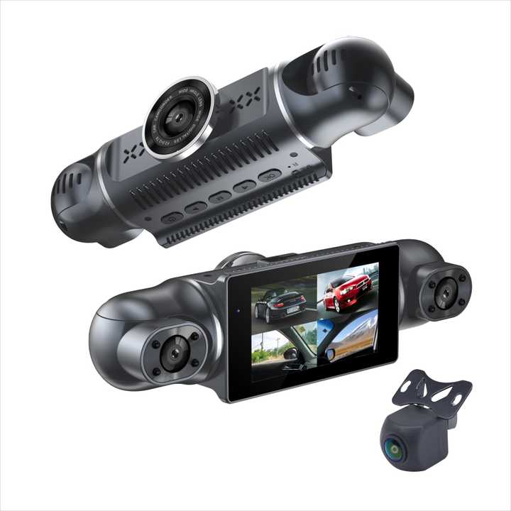 360 Degrees Panoramic Car DVR with 3-Inch Screen & Night Vision