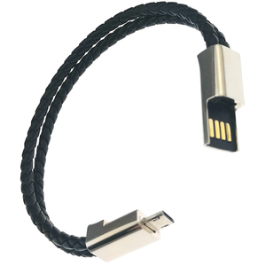 New Style Double Leather Charging Micro Usb Type c Data Cable Bracelet For iphone and android - Product Image 2
