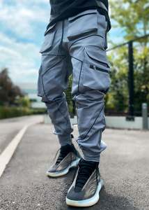 Pantalons de survêtement de sport en gros, style jogging, avec bandes réfléchissantes, nouveaux vêtements de sport élégants, personnalisés pour hommes - Product Image 3