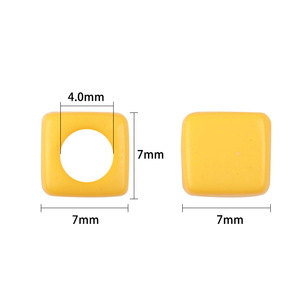 Großhandel Gemischte Farben 7mm Quadratische Großlochperlen DIY Handgemachtes Perlenmaterial Acryl Lose Perlen für Stiftverzierungen - Product Image 4