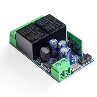 Module de commutation intelligent WIFI EWeLink DC 12V 24V 48V, récepteur relais 2 canaux, télécommande 2.4GHz, compatible avec Alexa pour portail, porte, LED