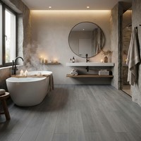 Revêtement de sol en vinyle SPC imperméable, sans formaldéhyde, écologique, antidérapant, résistant à l'usure, aspect bois, lames larges, design graphique