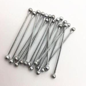 Vente en gros de câbles métalliques 0.8mm 7X7 en acier inoxydable 304 avec une <span class=keywords><strong>boule</strong></span> en acier inoxydable de 5mm à une extrémité et l'autre extrémité fusionnée - Product Image 2