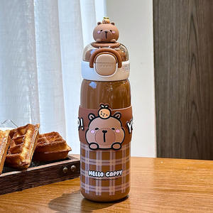 ขวดน้ำเก็บอุณหภูมิ Hello Cappy Kids ขนาด 500 มล. พร้อมหลอดดูดคู่ สำหรับโรงเรียน ฤดูร้อน ปี 2025 - Product Image 2