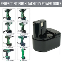 Batterie de remplacement Ni-CD 12V 1500mAh EB1212S EB1214L EB1214S EB1220BL pour outils électriques Hitachi CD4D DH15DV C5D Perceuse sans fil