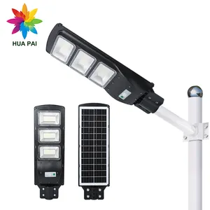 Huilai lampu jalan Led tenaga surya tahan air luar ruangan lampu jalan 30w 60w 90w 120w semua dalam satu lampu jalan Led Surya